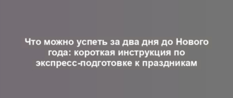 Что можно успеть за два дня до Нового года: короткая инструкция по экспресс-подготовке к праздникам