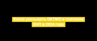 Какой указывать ОКТМО в платежке ЕНП в 2024 году